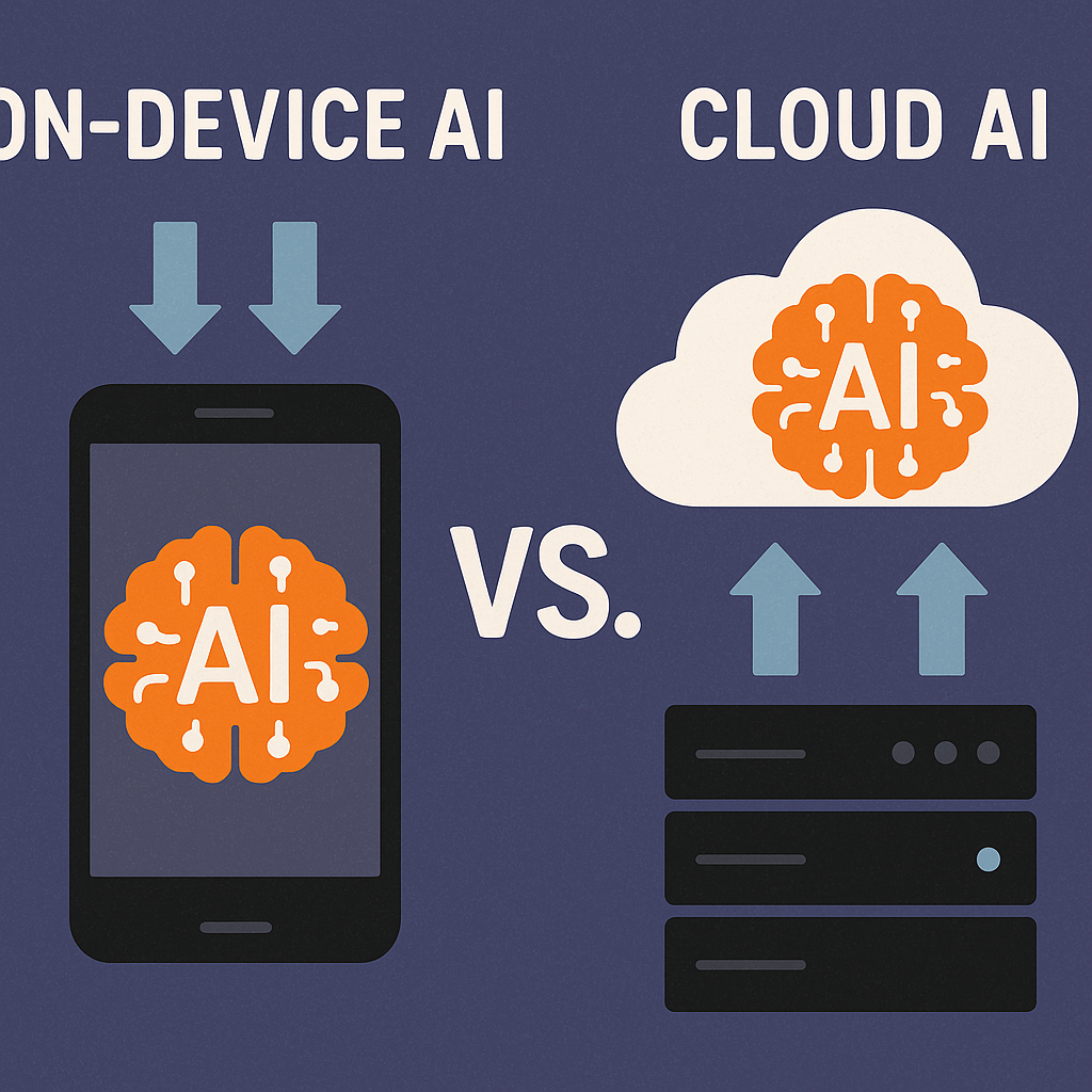 Choose the right AI for your app: On-Device for speed and privacy, Cloud AI for power and scalability. Make smarter decisions based on your app’s goals.